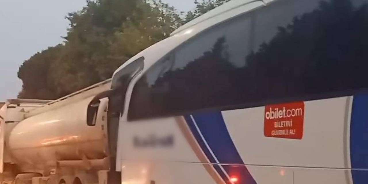 Manisa’da Yolcu Otobüsü Tankere Çarptı: 21 Yaralı