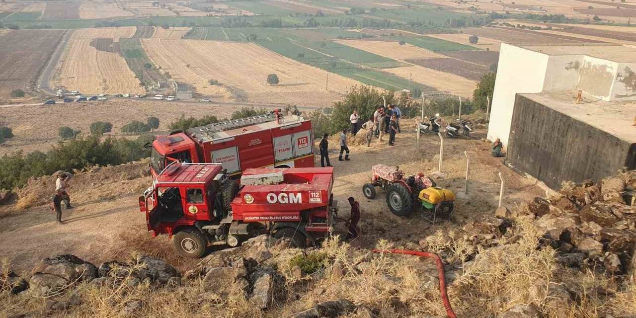 Gaziantep’te Düşen Yıldırım Ormanlık Alanı Yaktı