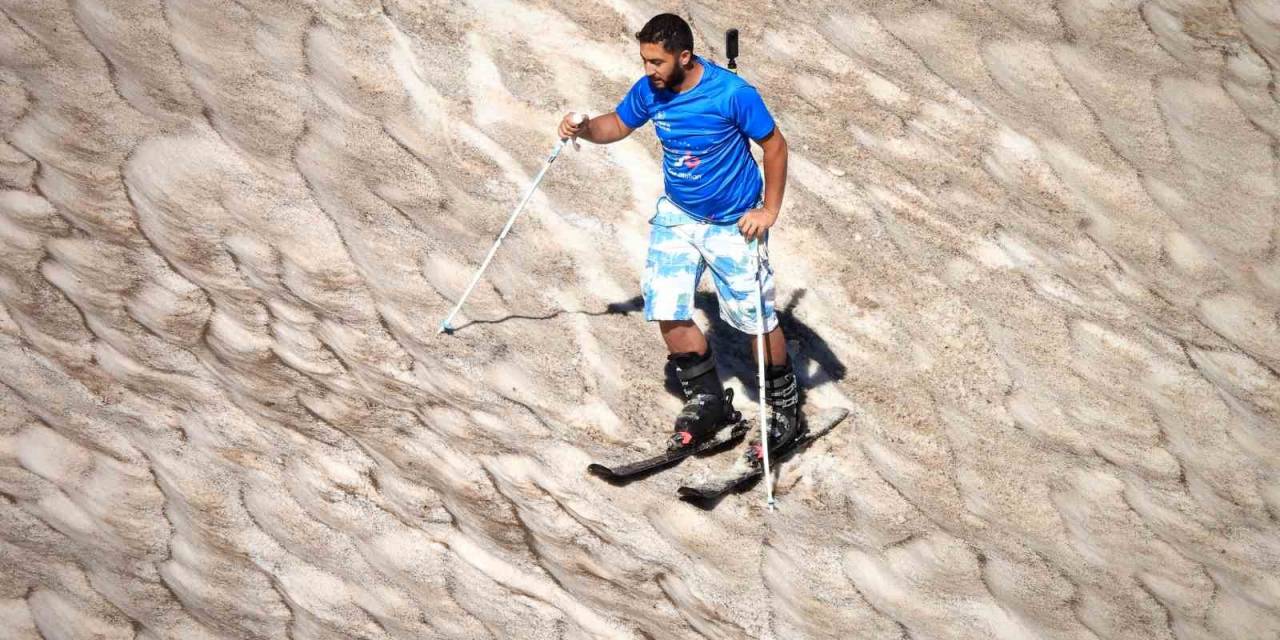 40 Derece Sıcakta Kayak Yaptı