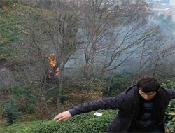 Rize'de Arazi Yangını