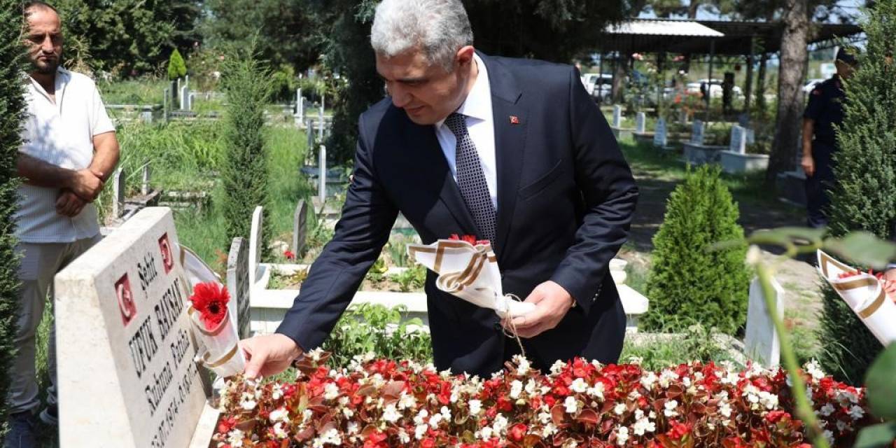 Vali Aslan’ın İlk Ziyareti Şehitlik Oldu