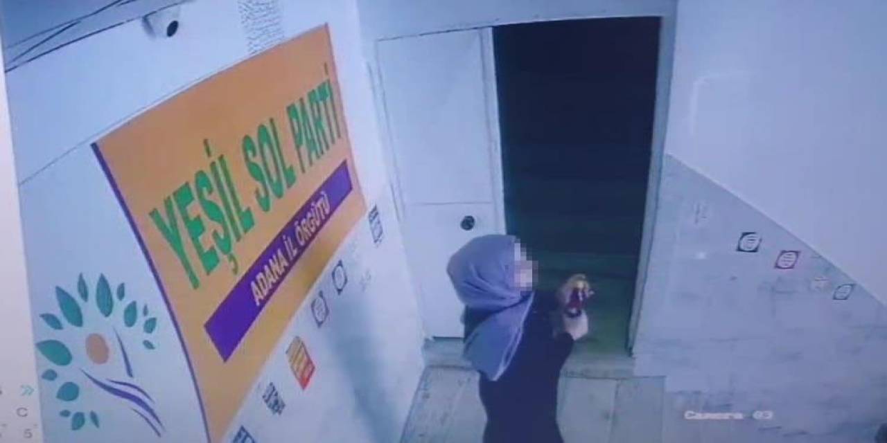 Hdp Binasına İspirto Şişesi Koyan Kadının Güvenlik Kamera Görüntüleri Ortaya Çıktı