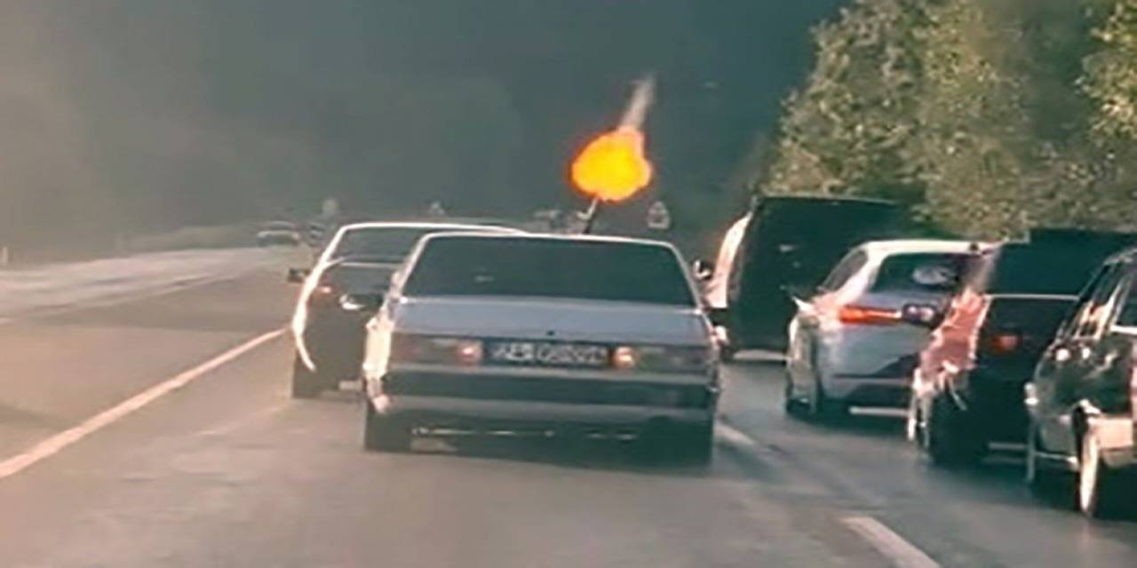 Düğün Konvoyundaki Araçtan Pompalı Tüfekle Havaya Ateş Açan Şahıs Gözaltına Alındı