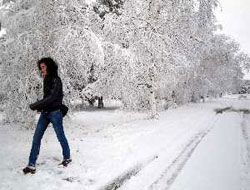 Erzurumda Kar Kalınlığı 70cm