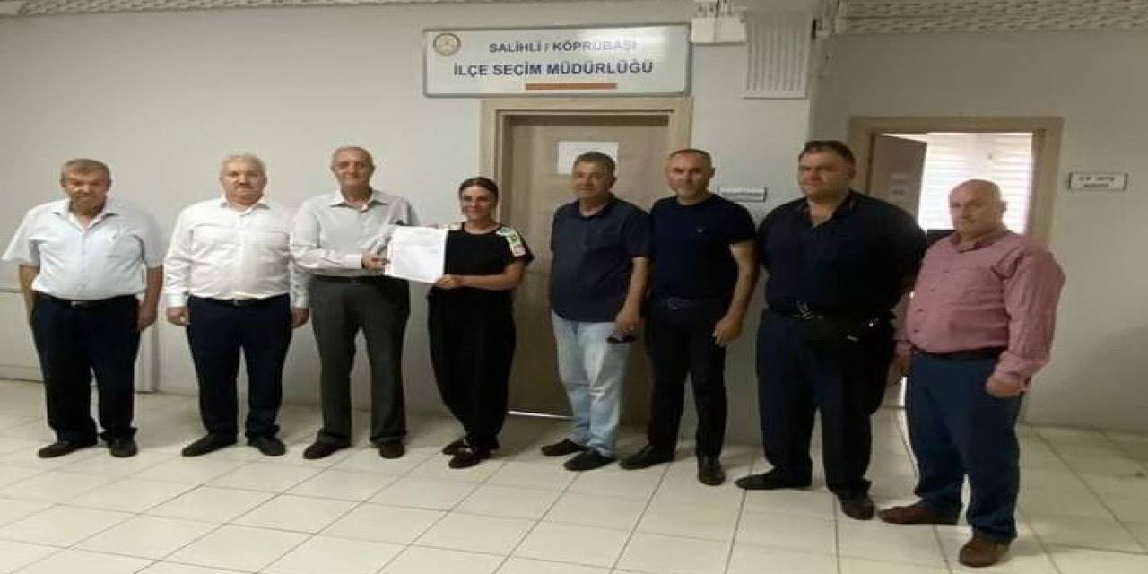 Mhp Salihli İlçe Başkanı Halil Tüfek Mazbatasını Aldı