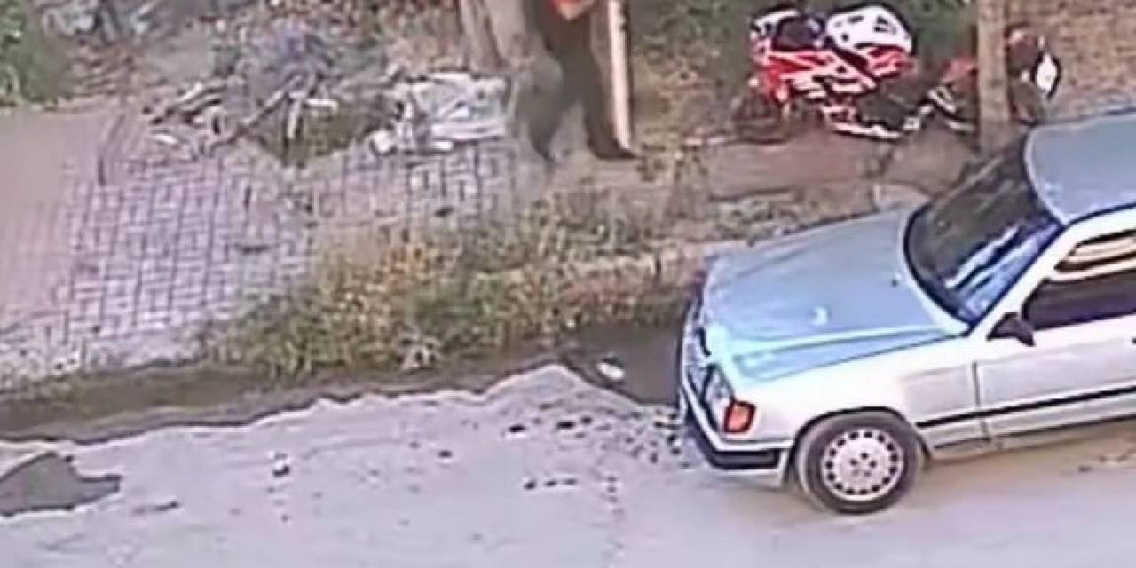 Ağaca Bağlı Motosikleti Çalmaya Çalışan Acemi Hırsız, Başarılı Olamadı
