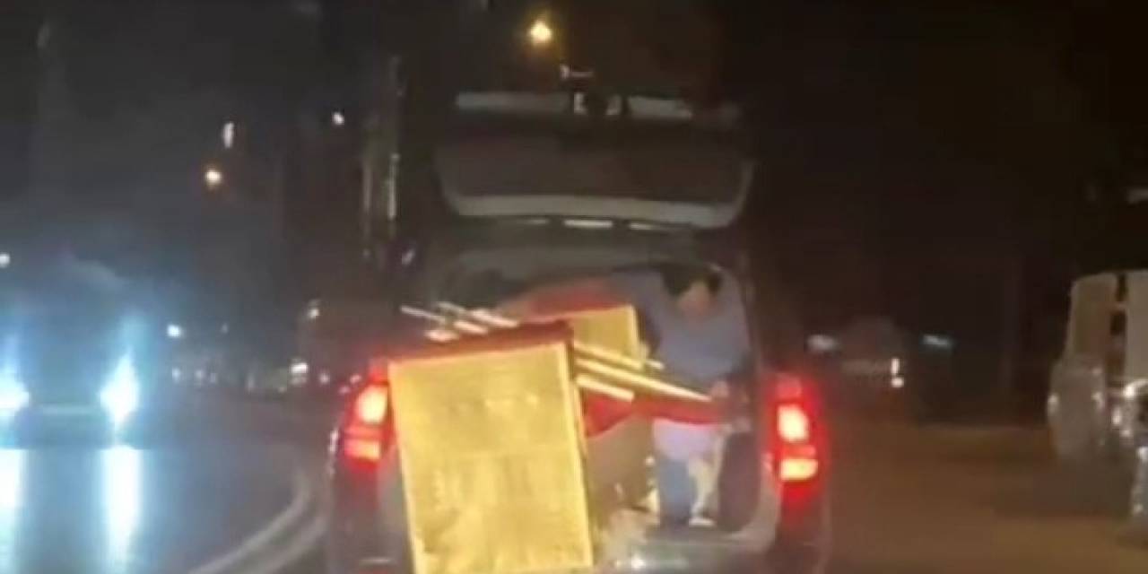 Duyarsız Sürücü Trafiği Tehlikeye Attı