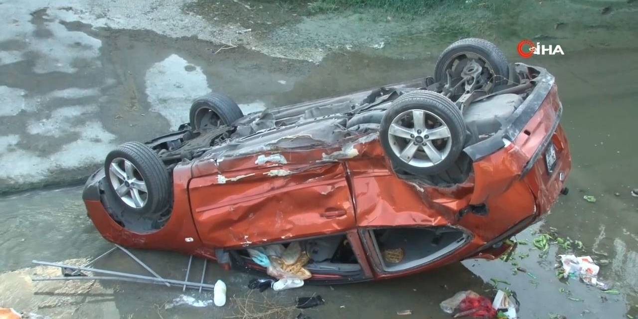 Küçükçekmece’de Araç Dereye Uçtu: 8 Yaralı