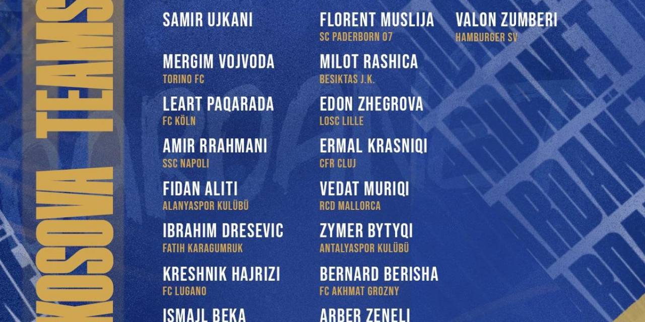 Kosova Milli Takımı’na Süper Lig’den 8 İsim