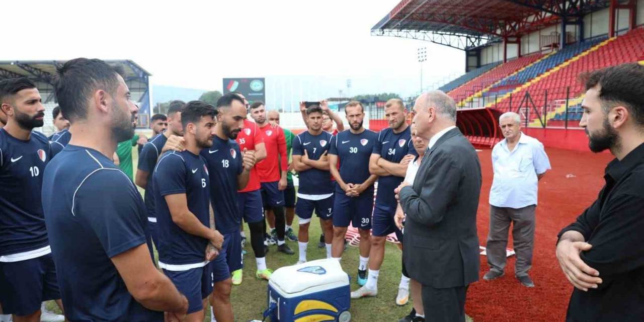 Başkan Özlü Düzcespor’un Yeni Stadını İnceledi