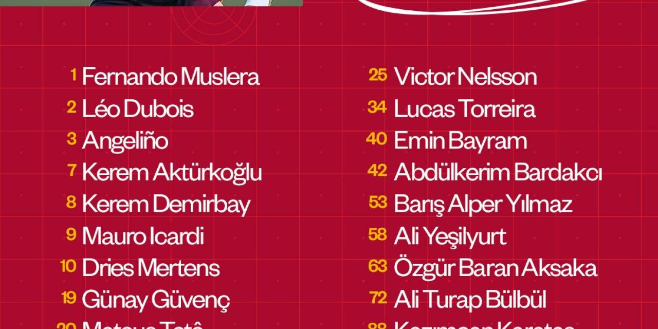 Galatasaray’ın Kamp Kadrosu Belli Oldu