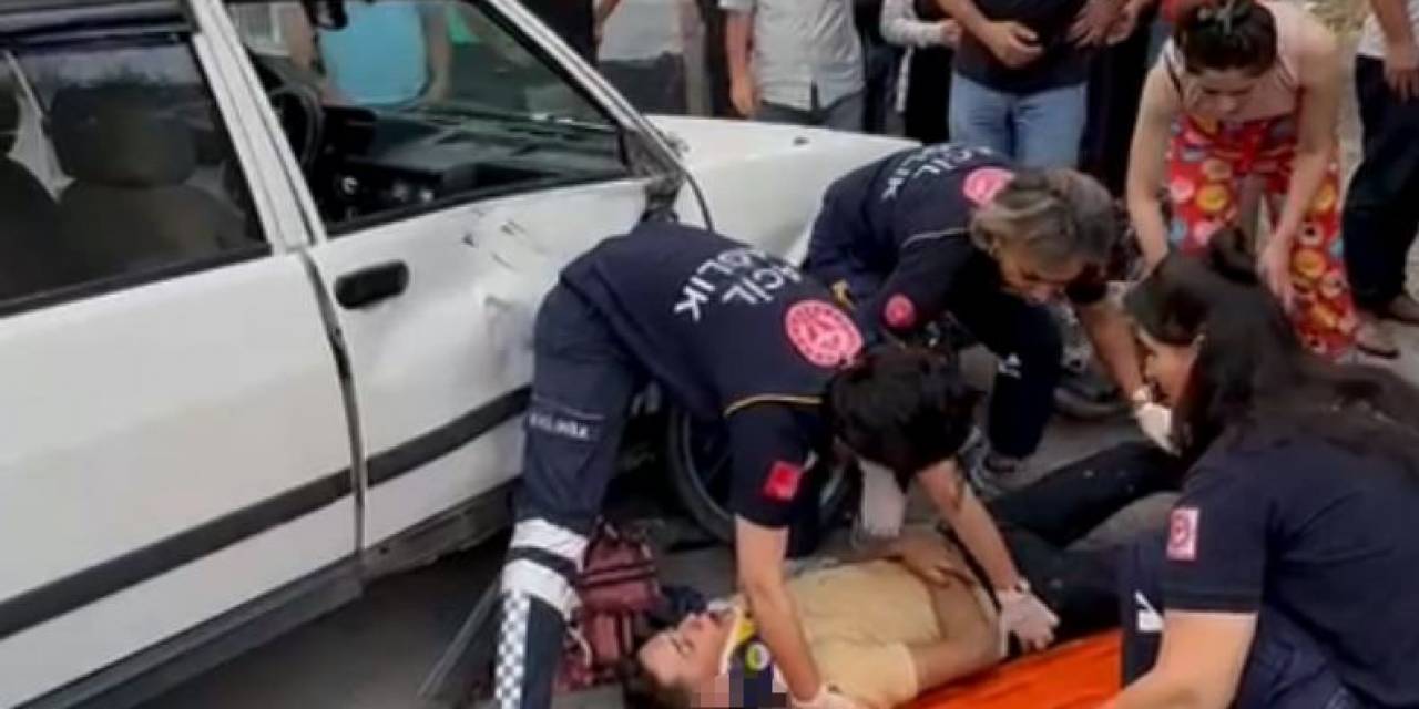 Otomobille Çarpışan Motosiklet Sürücüsü Ağır Yaralandı
