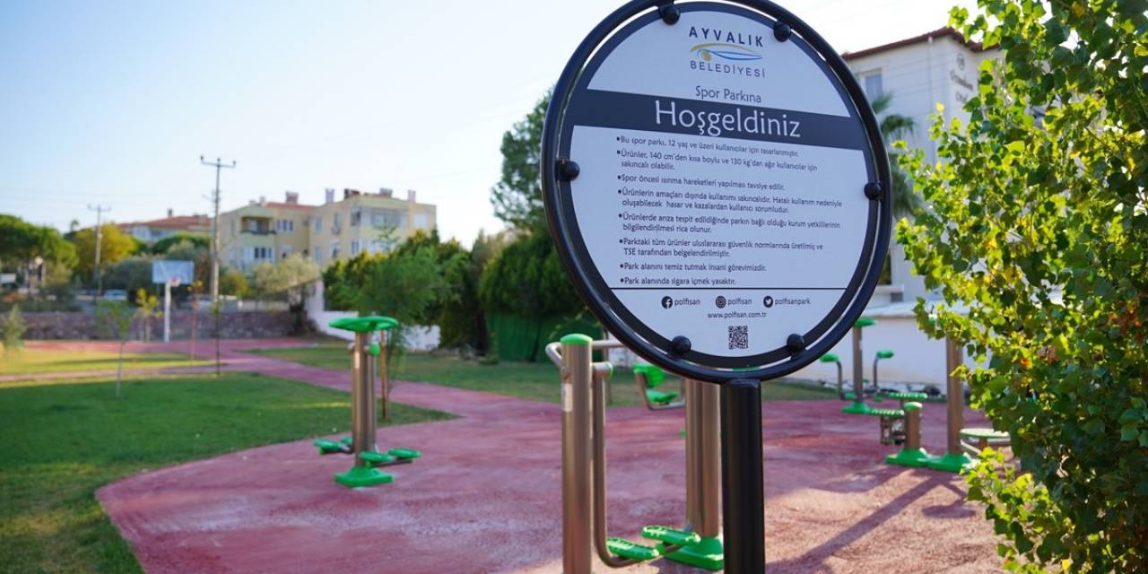 Ayvalık Belediyesi’nin Kazandırdığı Yeni Spor Parkı İlgi Odağı Oldu