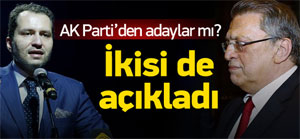 Fatih Erbakan ve Mesut Yılmaz AK Parti'den aday mı?