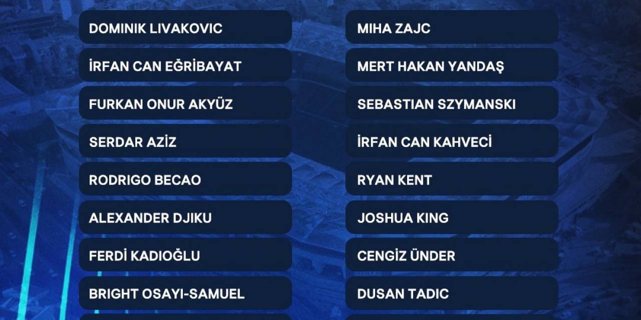 Fenerbahçe, Uefa Konferans Ligi Kadrosunu Açıkladı