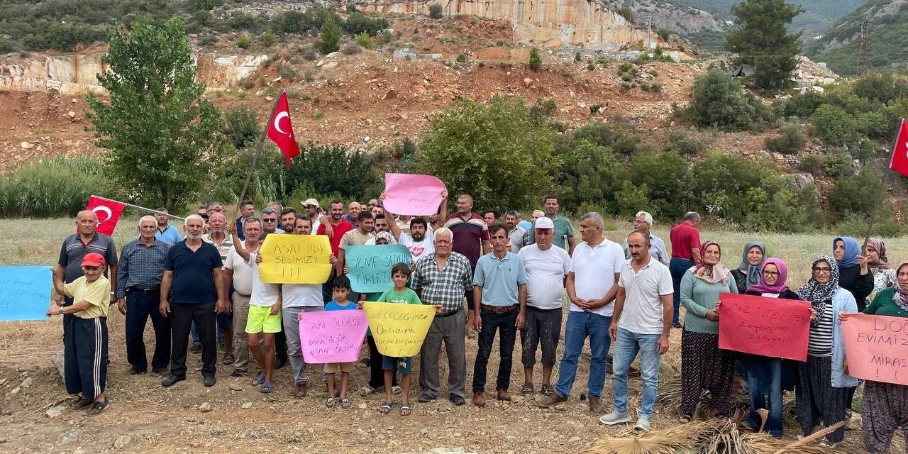 Gazipaşa’da Mermer Ocağına ’çed Gerekli Değil’ Kararı Protesto Edildi