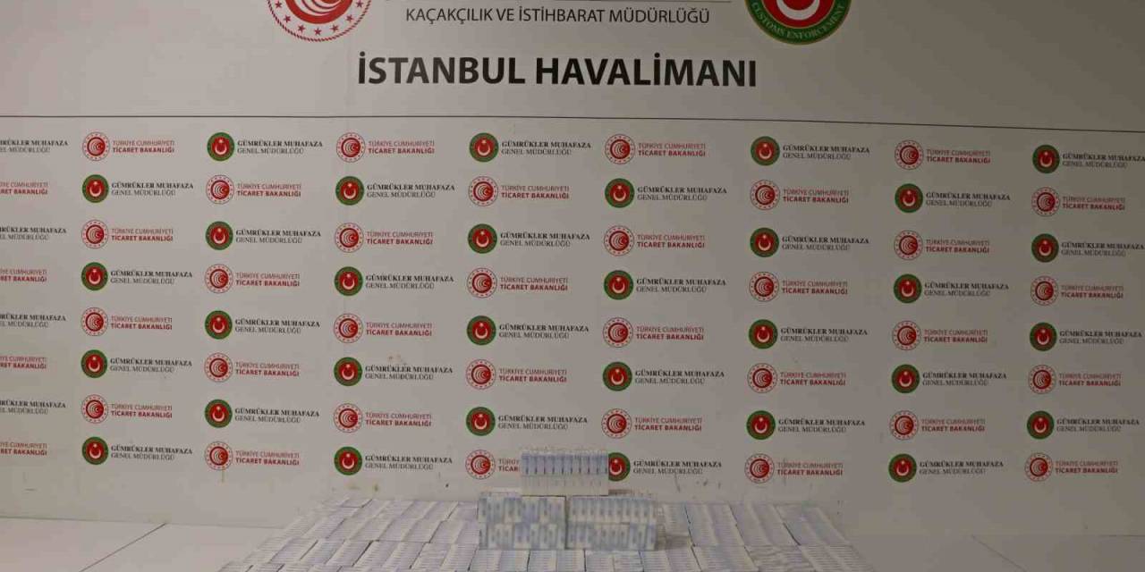 İstanbul Havalimanı’nda Piyasa Değeri 800 Bin Lira Olan Kaçak İlaç Ele Geçirildi