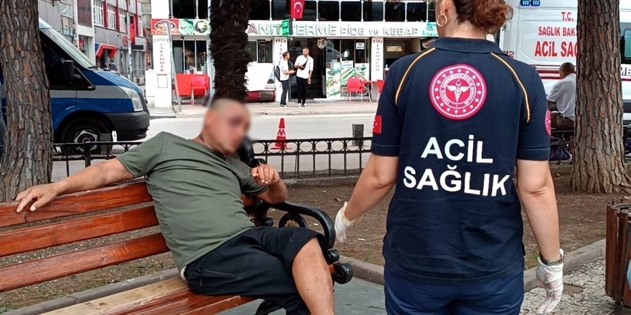 Anıtpark’ta Yine Sarhoş Vakası: Bıçaklanan Sarhoş Hastaneye Kaldırıldı