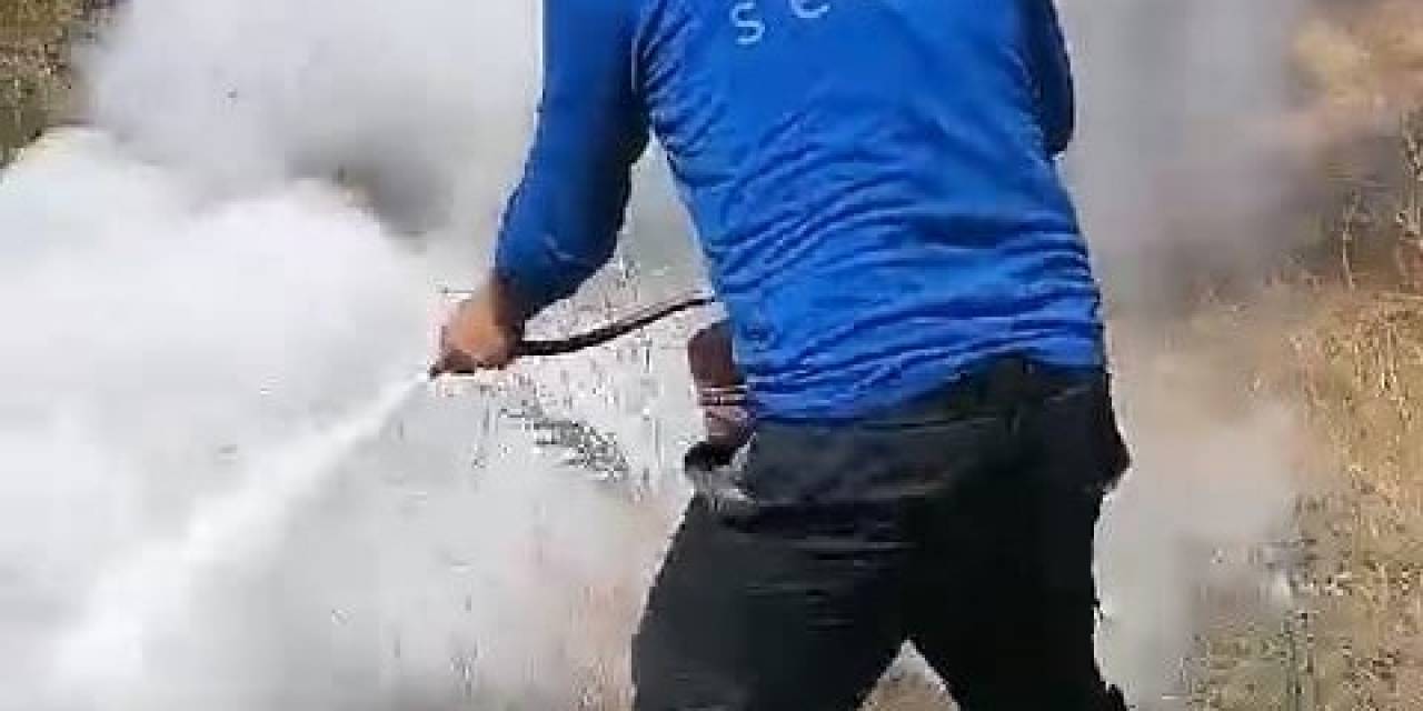 Kuru Otların Yandığını Fark Etti, Faciayı Önledi