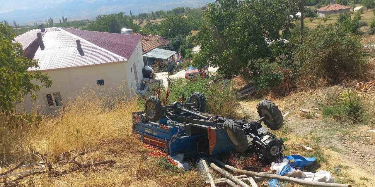Devrilen Çapa Motorunun Sürücüsü Yaralandı