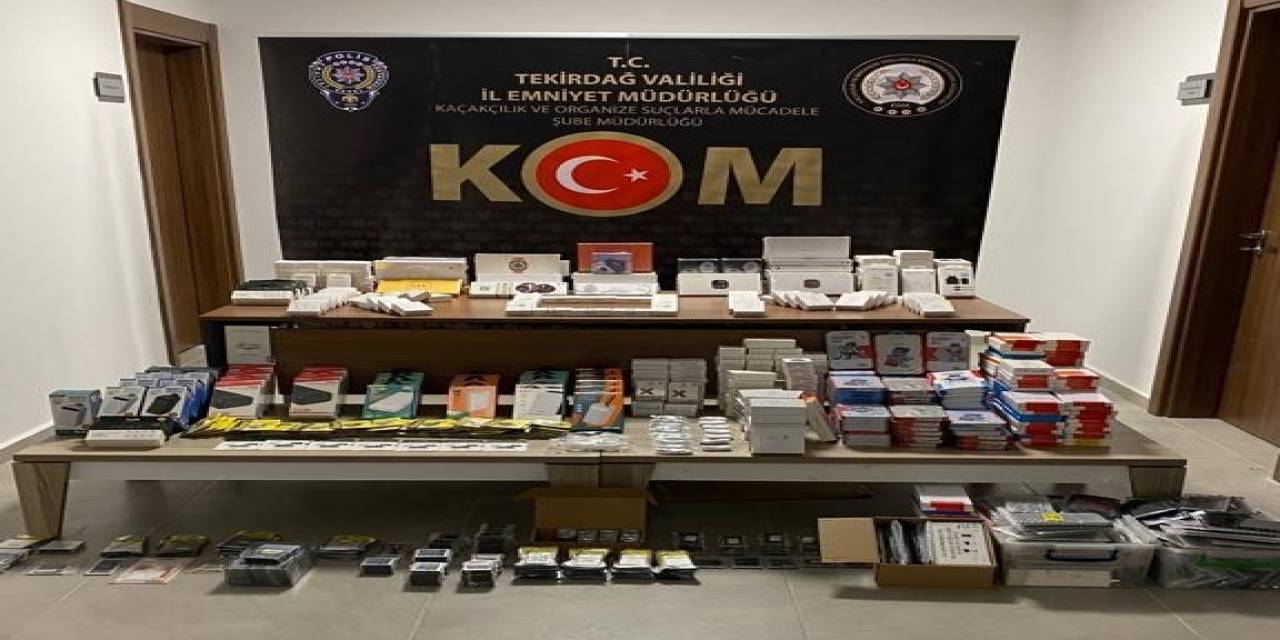 Tekirdağ’da 2 Milyon Değerinde Elektronik Cihaz Malzemesi Ele Geçirildi