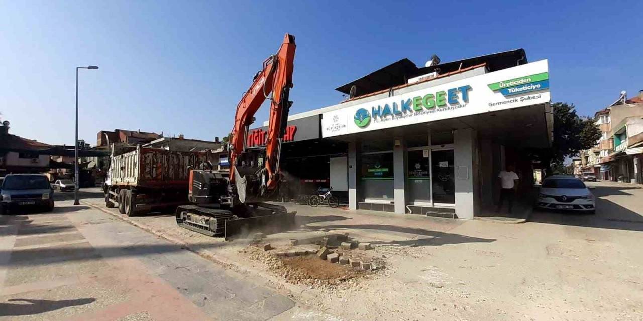 Germencik’te Lozan Caddesi Yenileniyor