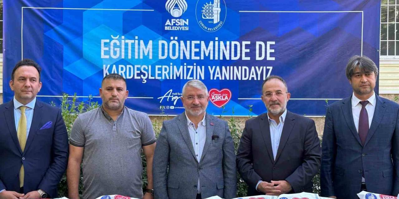 Çorum Belediyesinden Afşinli Öğrencileri Kırtasiye Yardımı