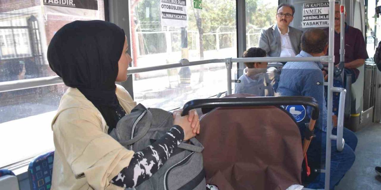 Vali Kızılkaya Vatandaş Gibi Halk Otobüsüne Binerek Denetleme Yaptı