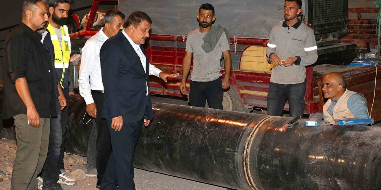Başkan Gürkan, 700’lük Ana İsale Hattı Çalışmalarını İnceledi