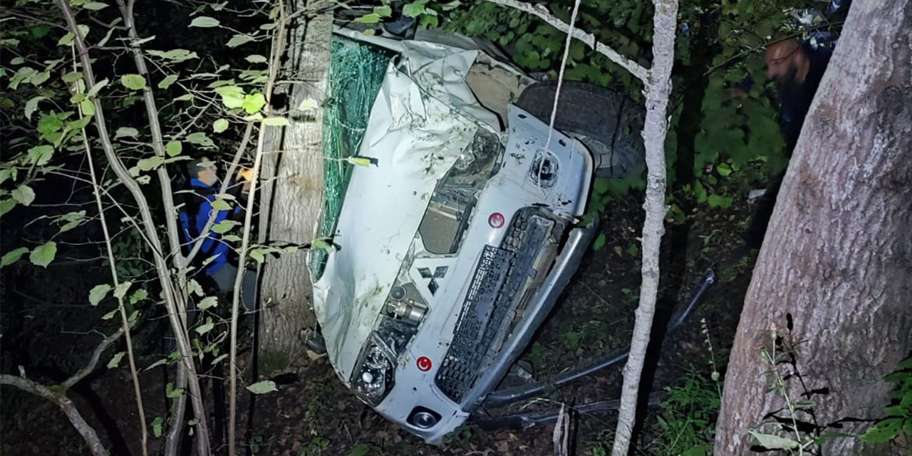Artvin'de uçuruma yuvarlanan otomobildeki 1 kişi öldü, 2 kişi yaralandı