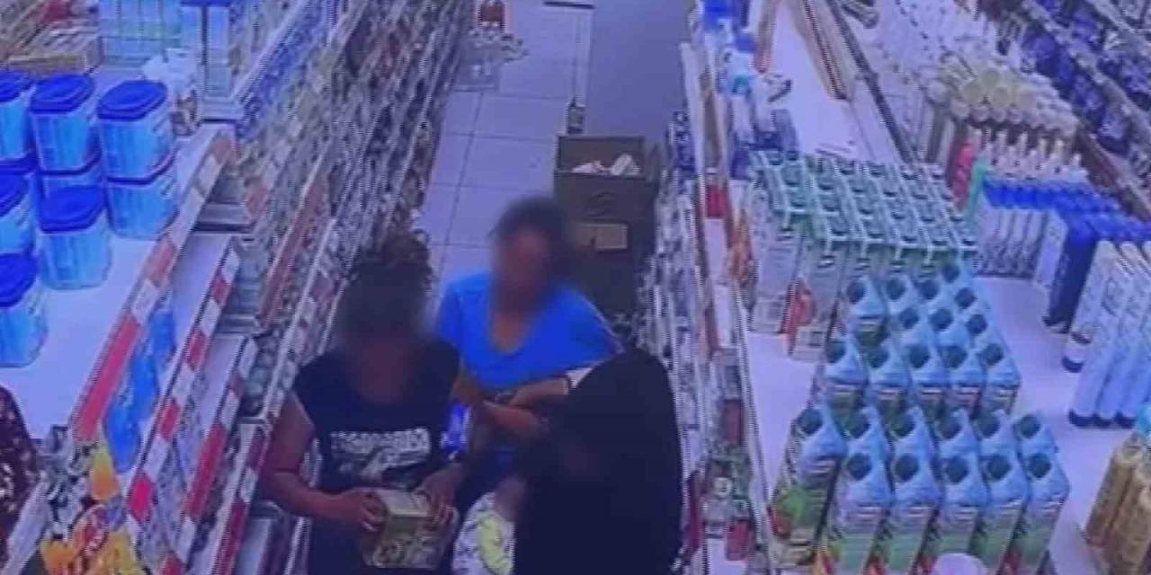 Marketten Bebek Maması Çalan Kadının Mamayı Eteğinin İçine Sakladığı Anlar Kamerada