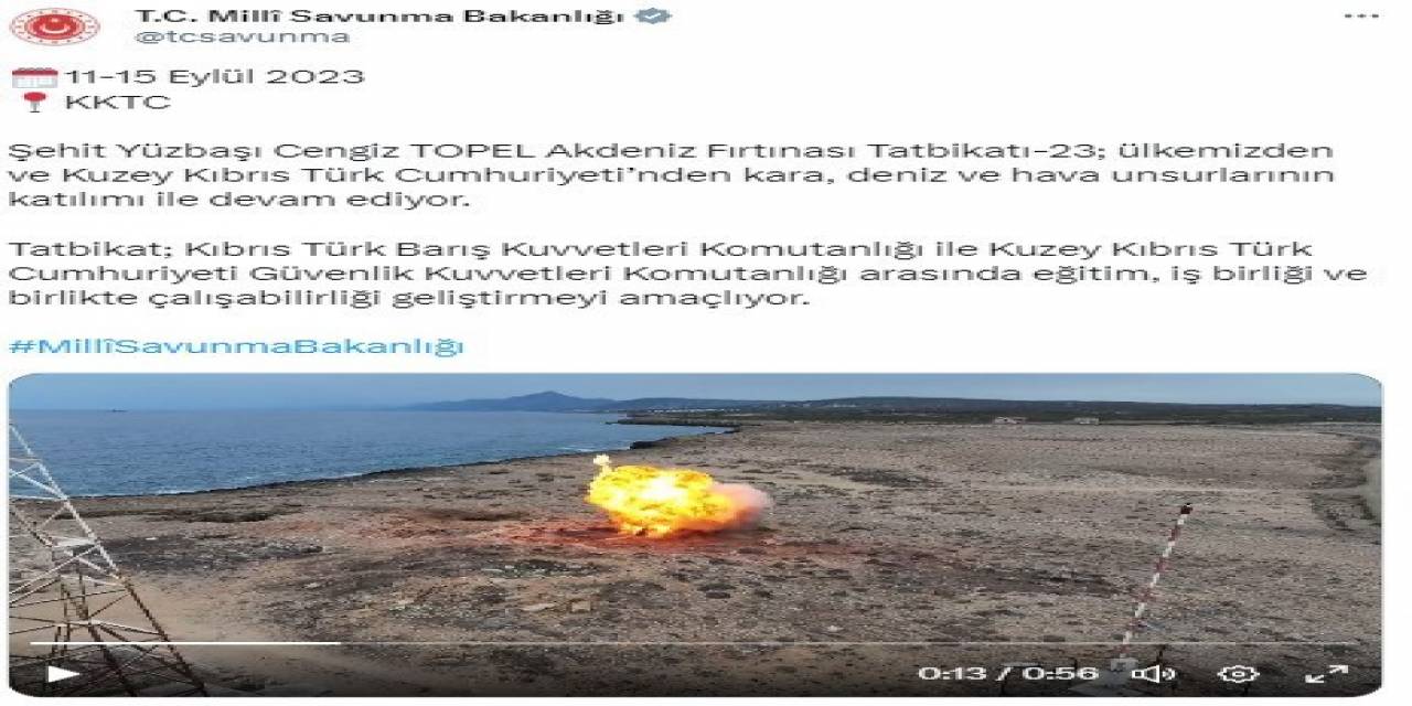 Şehit Yüzbaşı Cengiz Topel Akdeniz Fırtınası Tatbikatı Devam Ediyor