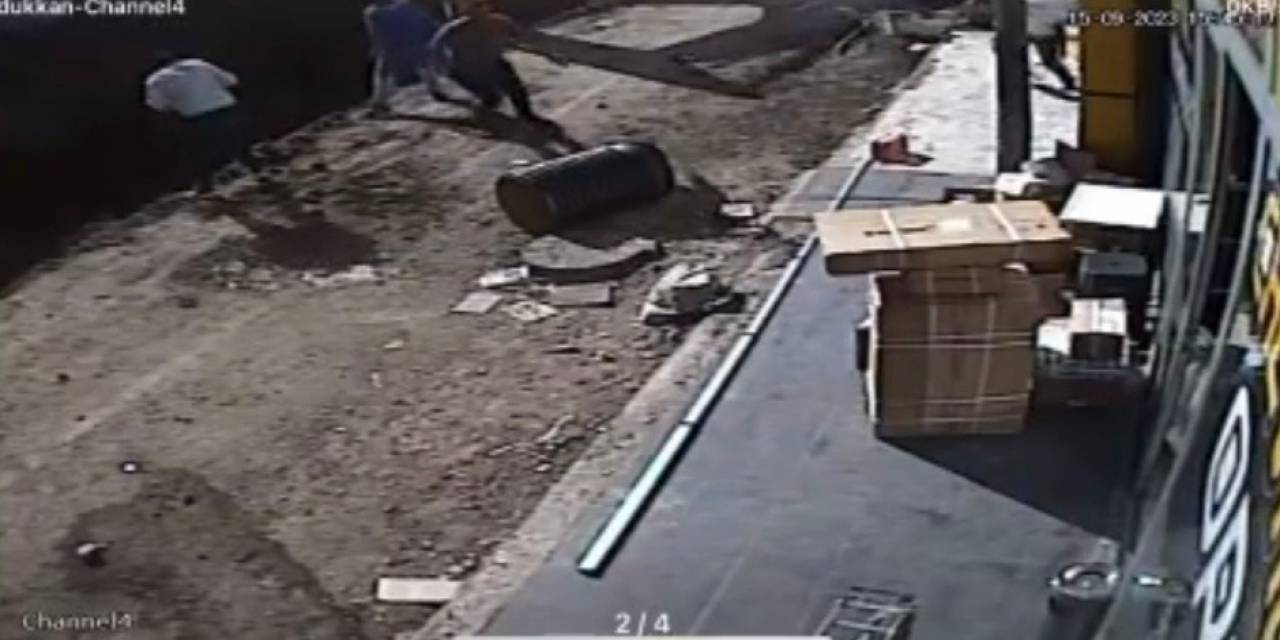 Altyapı Çalışmasında İşçi Toprak Altında Kaldı: Panik Anları Kamerada
