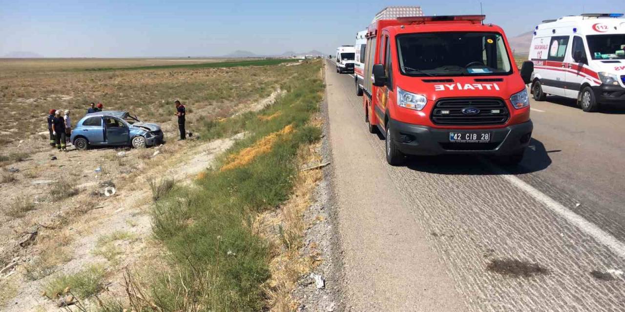 Kontrolden Çıkan Otomobil Takla Attı: 5 Yaralı