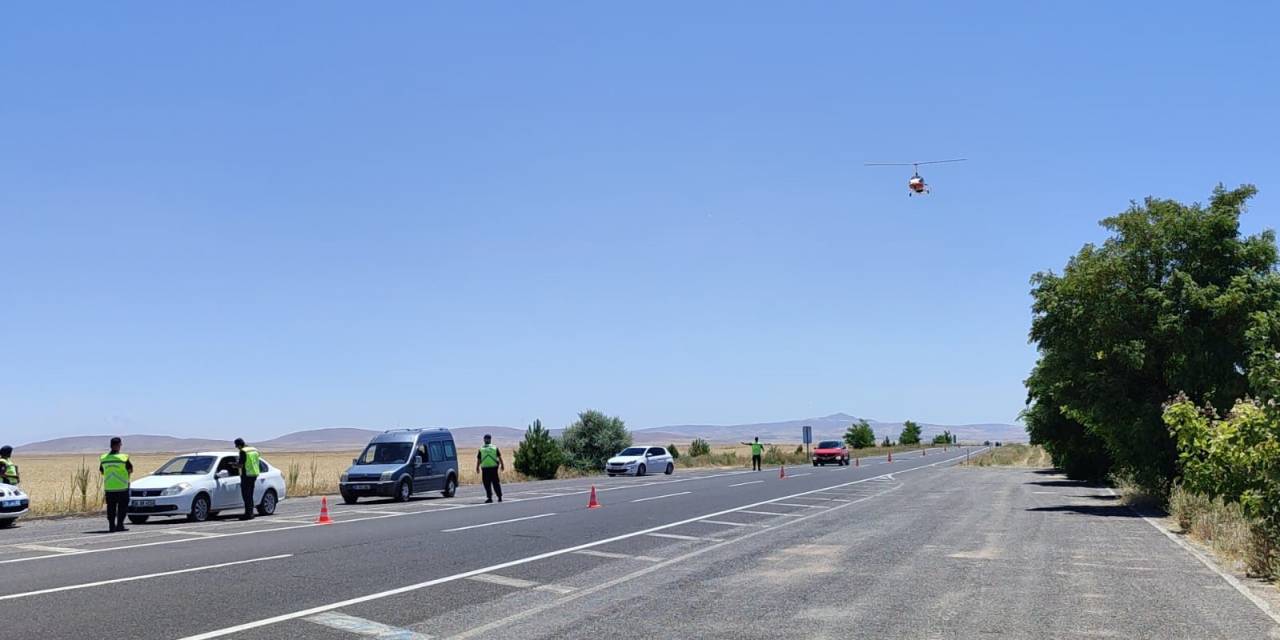 Nevşehir’de Sürücüler Havadan Denetlendi