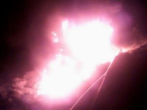 Sinop’ta Kaza Yapan Kamyon Alev Alev Yandı