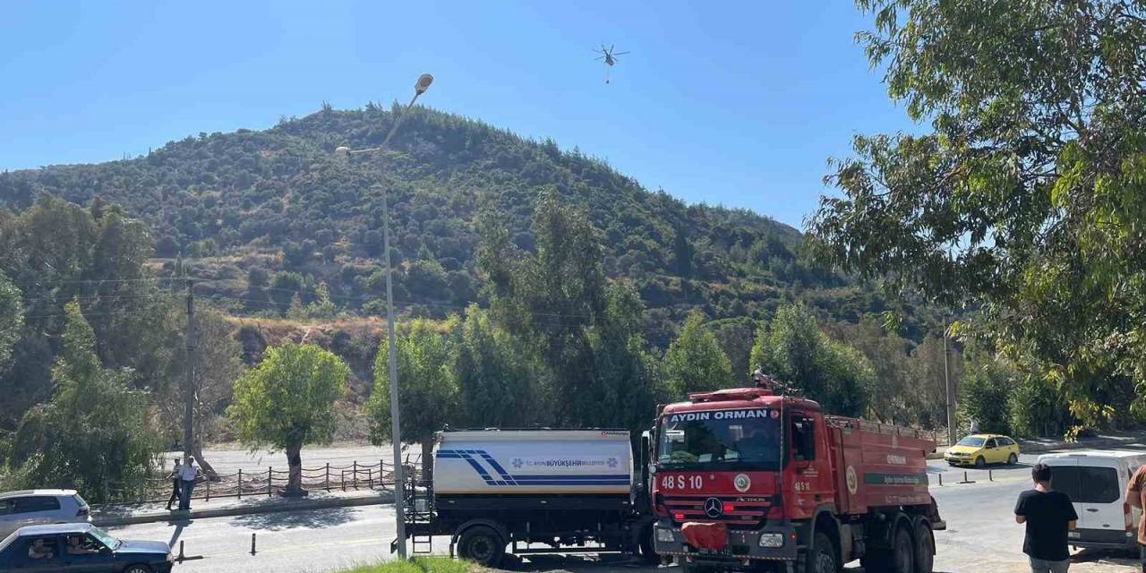 Söke’de Otluk Alanda Başlayan Yangın Ormanlık Alana Sıçradı