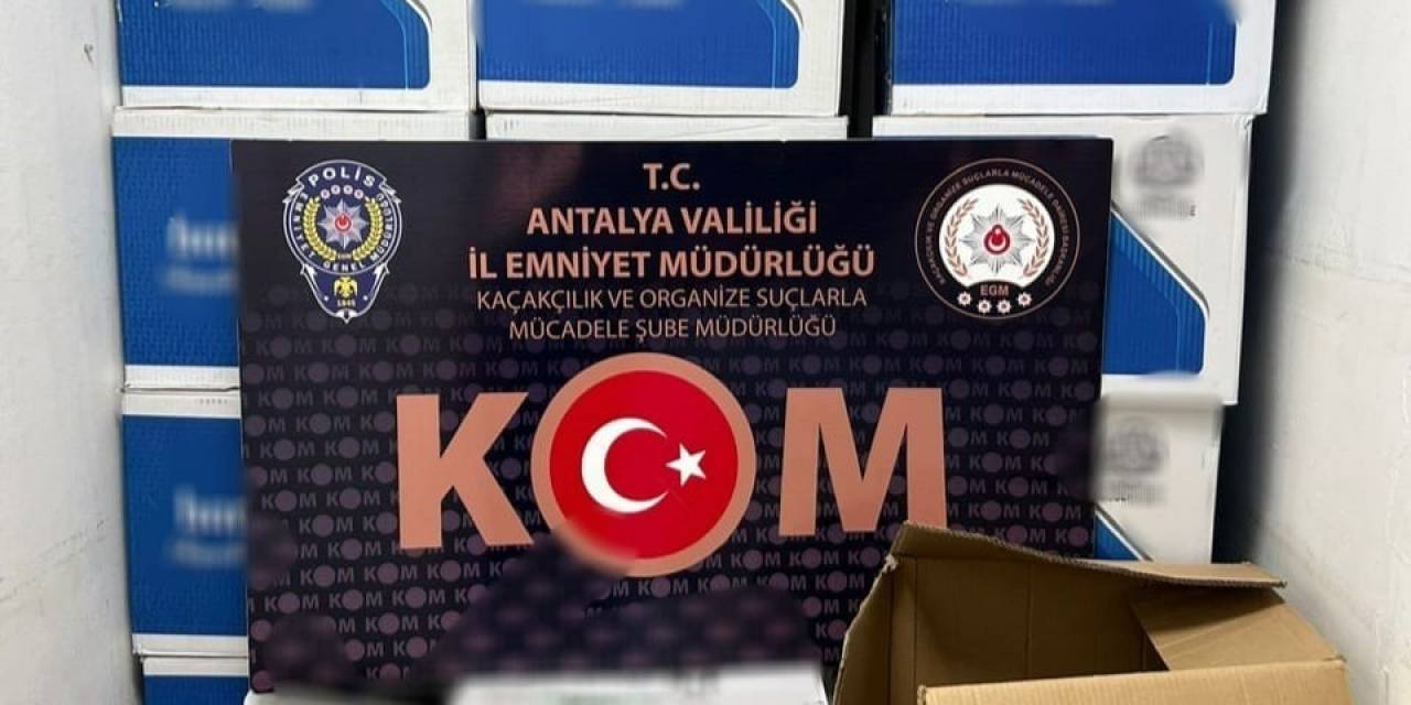 Antalya’da 725 Bin Adet Kaçak Makaron Ele Geçirildi: 5 Gözaltı