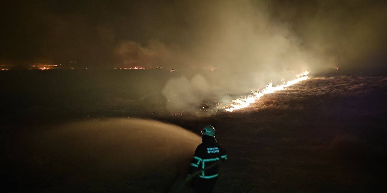 Amasya’da Merada Çıkan Yangın Korkuttu