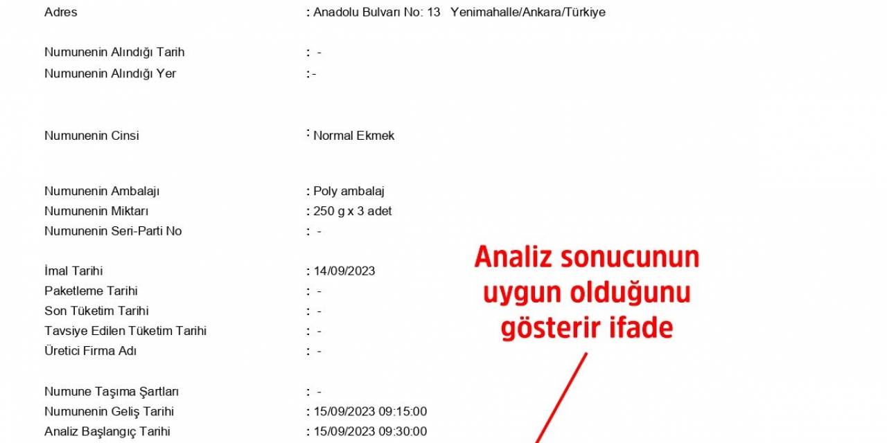 Ankara Halk Ekmek, ’bakteri’ İddialarını Yalanladı