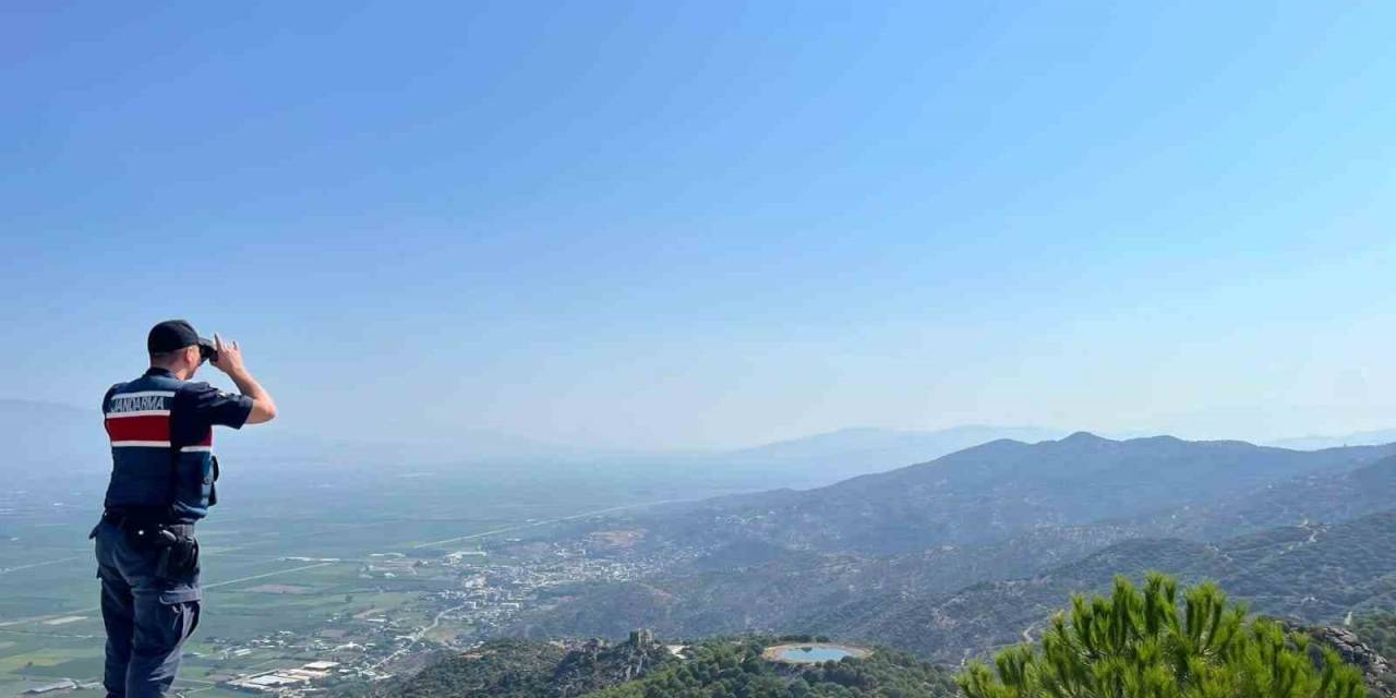 Aydın Jandarması Yeşil Vatanı Havadan Gözetim Altına Aldı