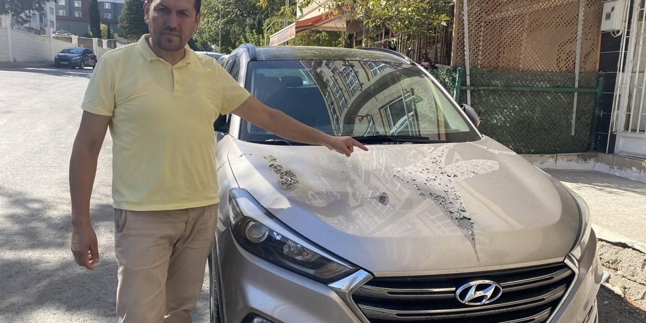 Gazetecinin Aracına Asitli Saldırı