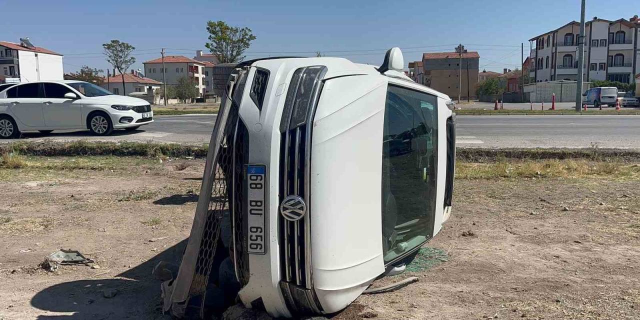 Kontrolden Çıkan Cip Yan Yattı: 1 Yaralı