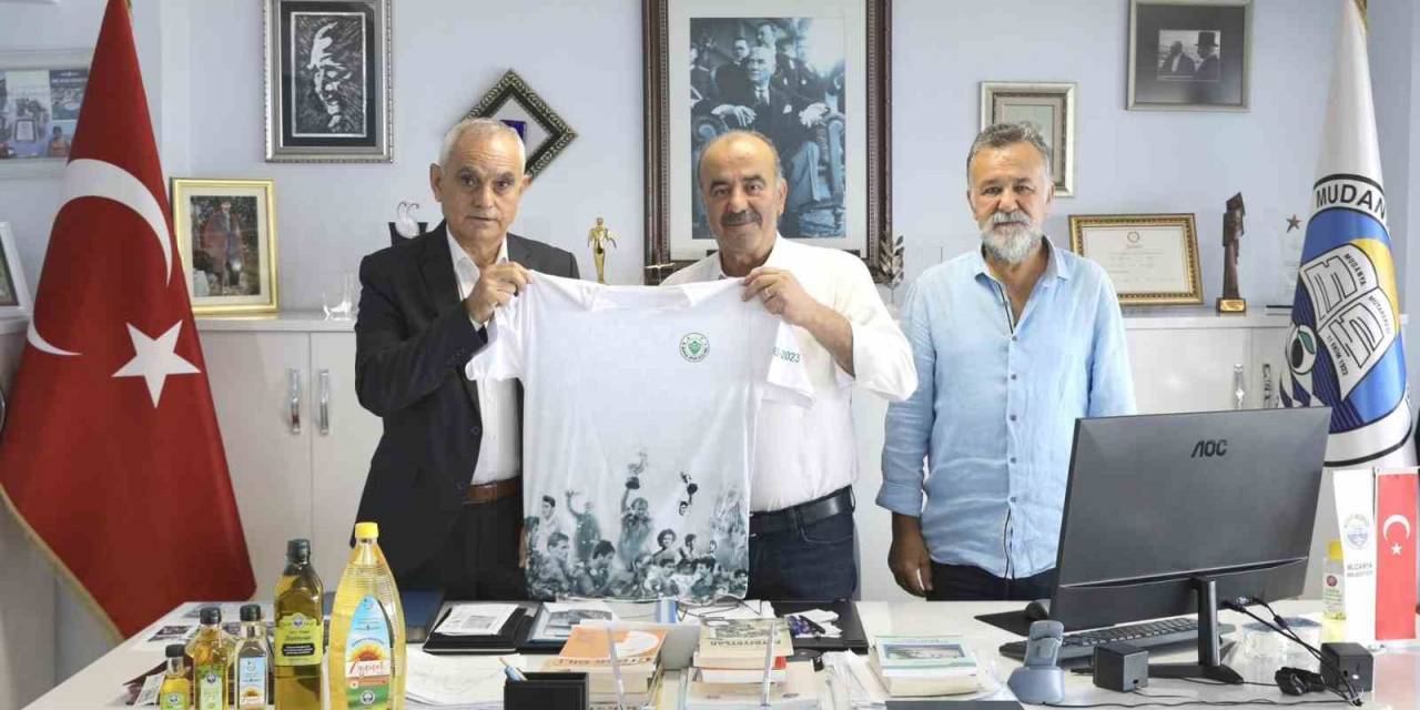 Bursaspor Başkanı Recep Günay, Mudanya Belediye Başkanı Hayri Türkyılmaz’ı Ziyaret Etti
