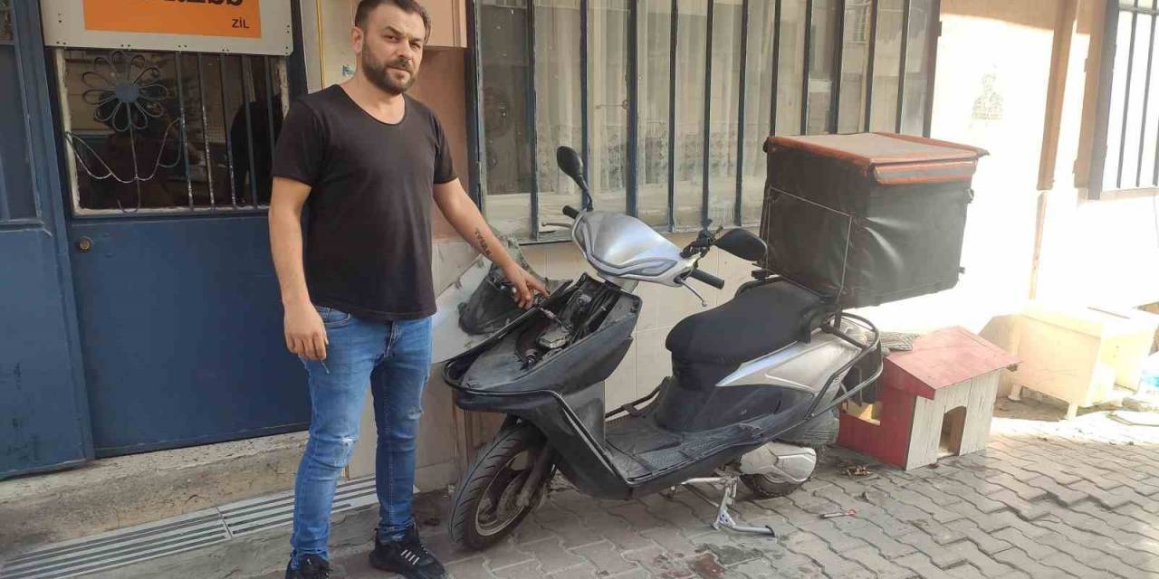 Sultangazi’de Çaldığı Motosikleti Parçalarken Güvenliğe Yakalanıp Kaçtı