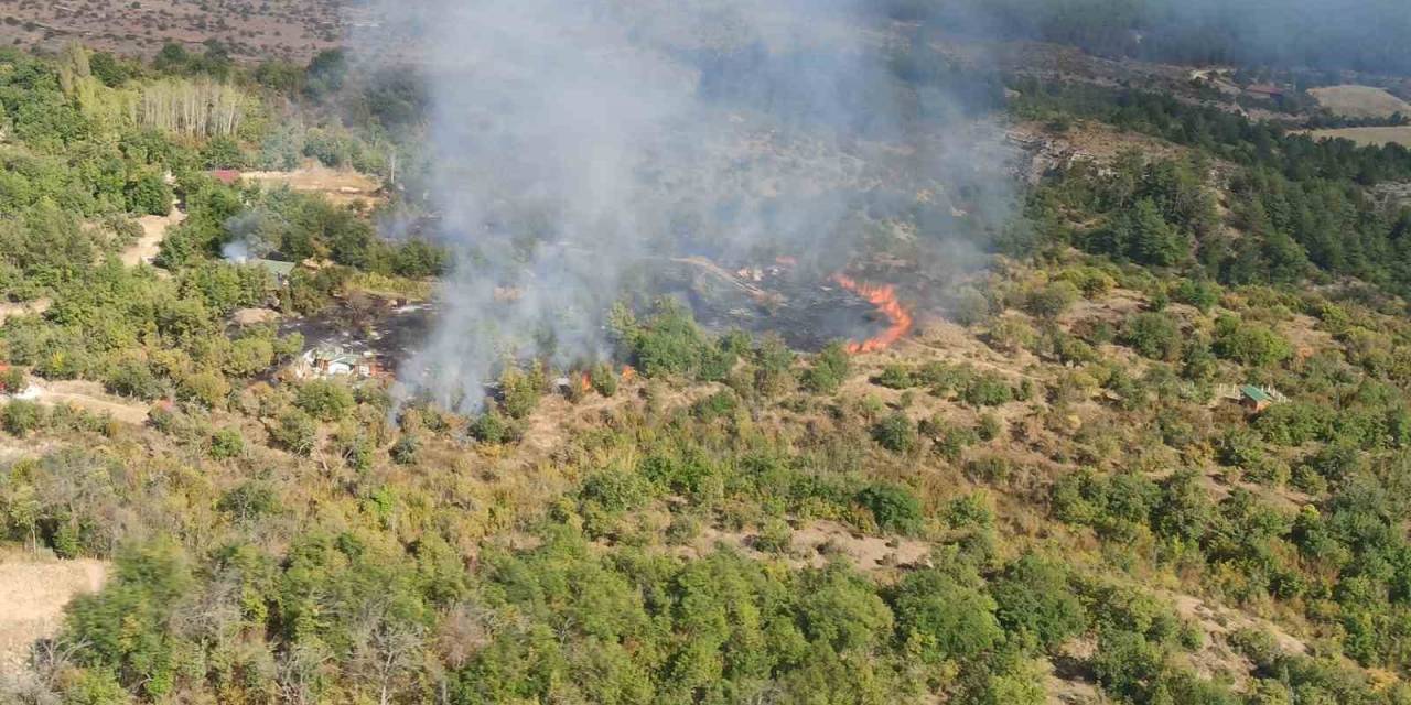 Safranbolu’da İki Ayrı Yangın Havadan Ve Karadan Müdahale İle Söndürüldü