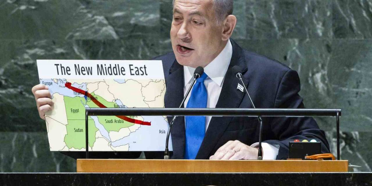 İsrail Başbakanı Netanyahu’dan Bm’de Filistin’siz Harita