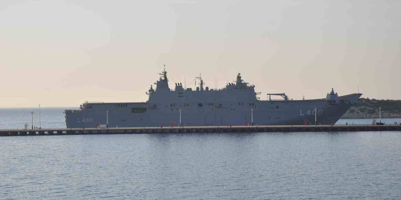 Dünyanın İlk Siha Savaş Gemisi Tcg Anadolu, Taşucu Limanından Ayrıldı