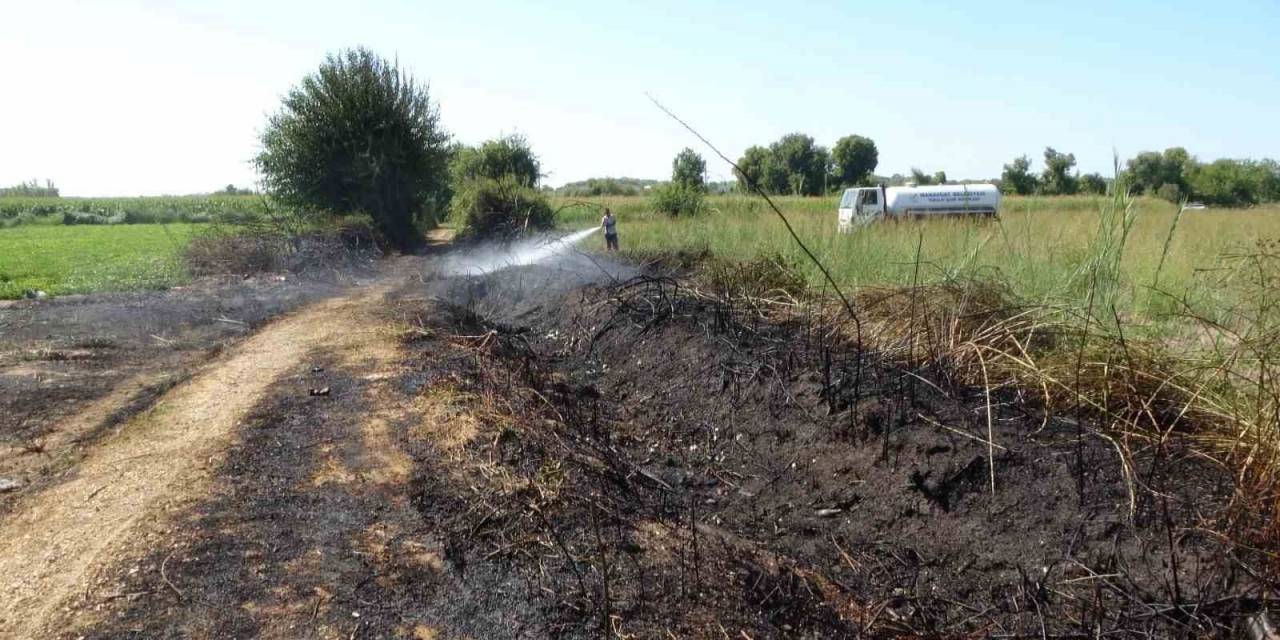 Su Doldurmaya Gelen Tanker Yangının Büyümesini Önledi