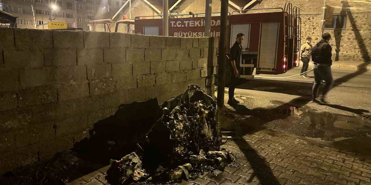 Çöp Yangınında Plastik Konteyner Eridi